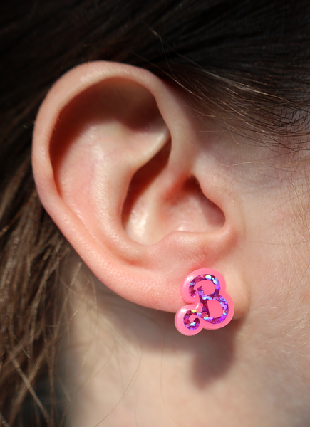 PLASTIC FANTASTIC INITIAL EARRINGS