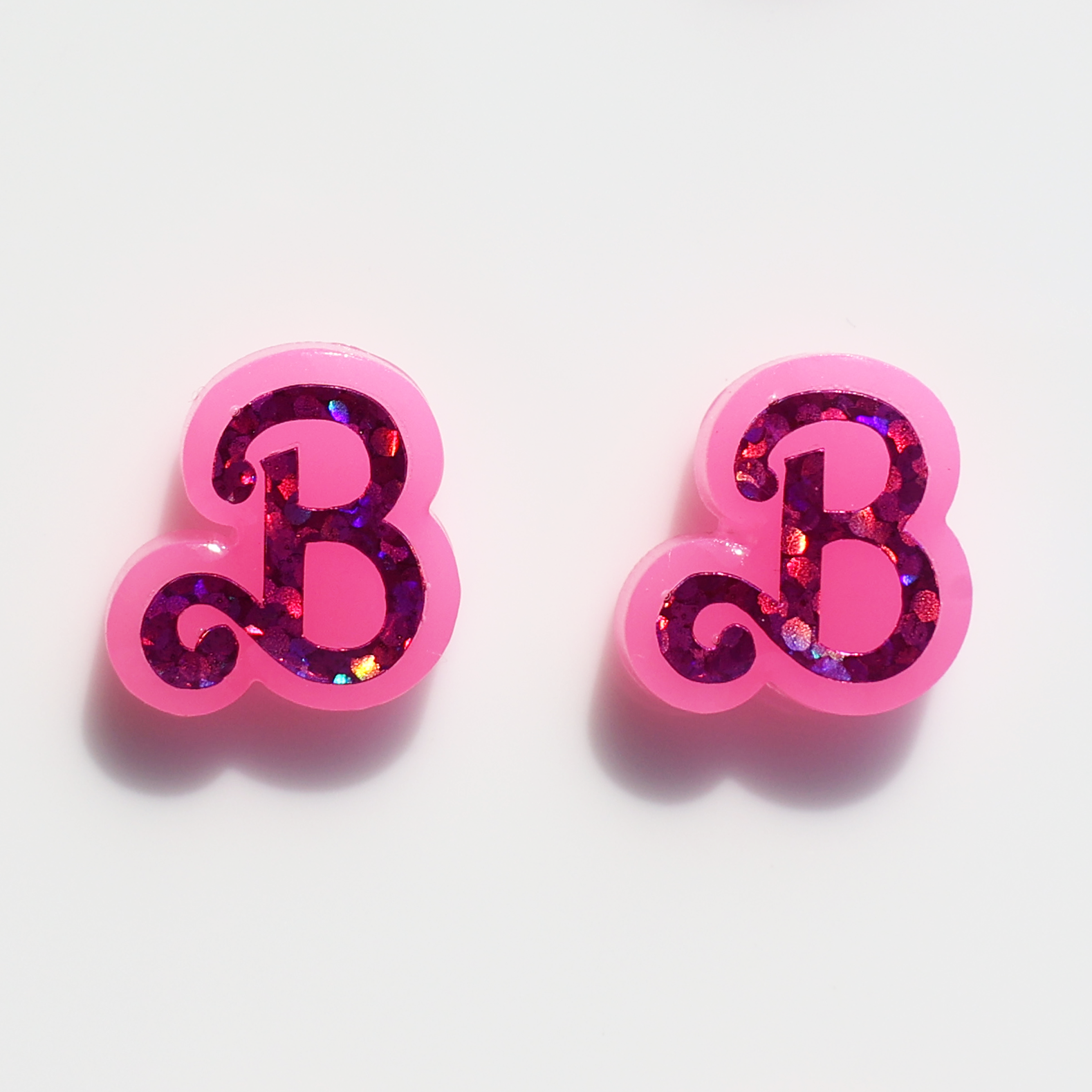 PLASTIC FANTASTIC INITIAL EARRINGS