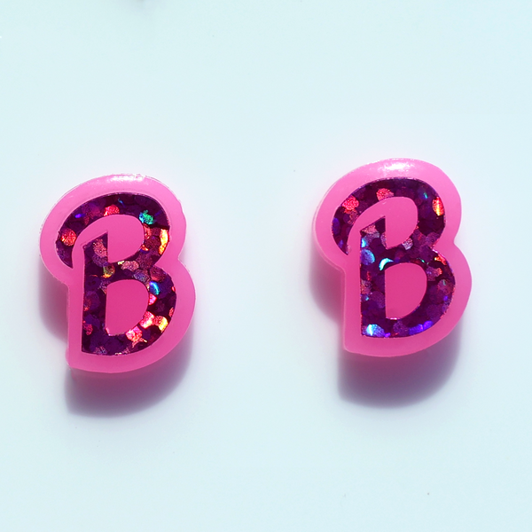 PLASTIC FANTASTIC INITIAL EARRINGS