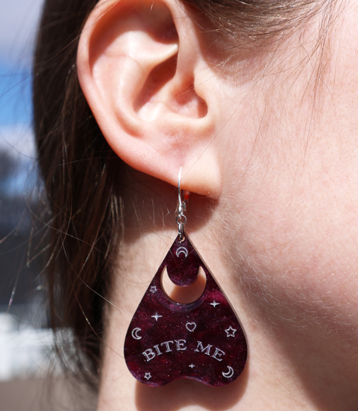 BITE ME PLANCHETTE EARRINGS