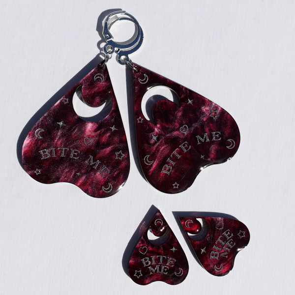 BITE ME PLANCHETTE EARRINGS