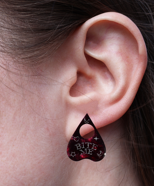 BITE ME PLANCHETTE EARRINGS