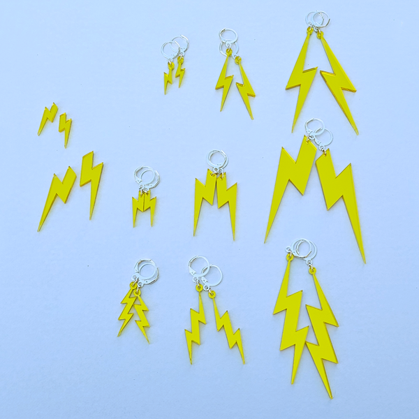 LUCKY STRIKE LIGHTNING BOLT EARRINGS