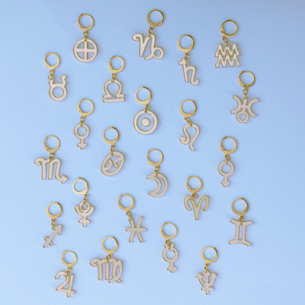 GOLD ASTROLOGY EARRINGS