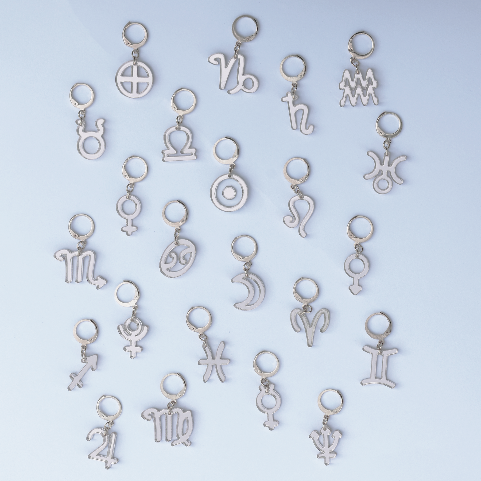 SILVER ASTROLOGY EARRINGS