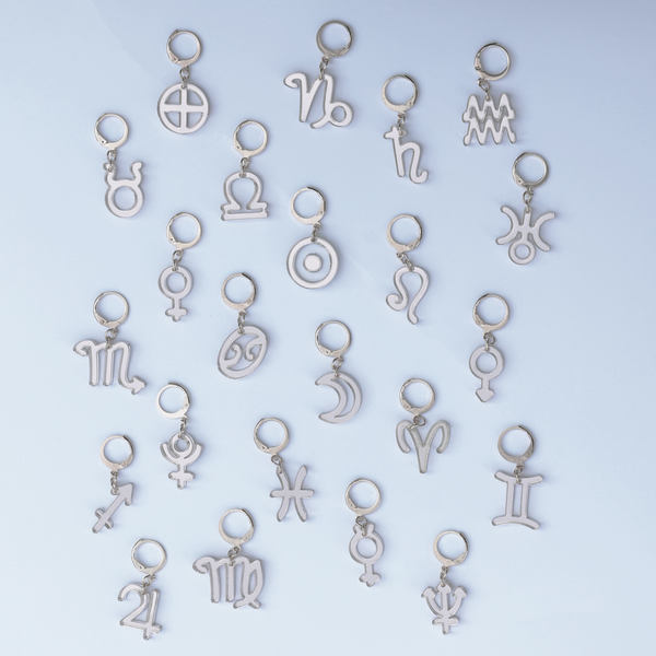 SILVER ASTROLOGY EARRINGS