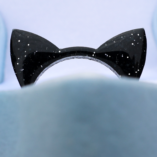 BLACK ANIMAL EAR RINGS