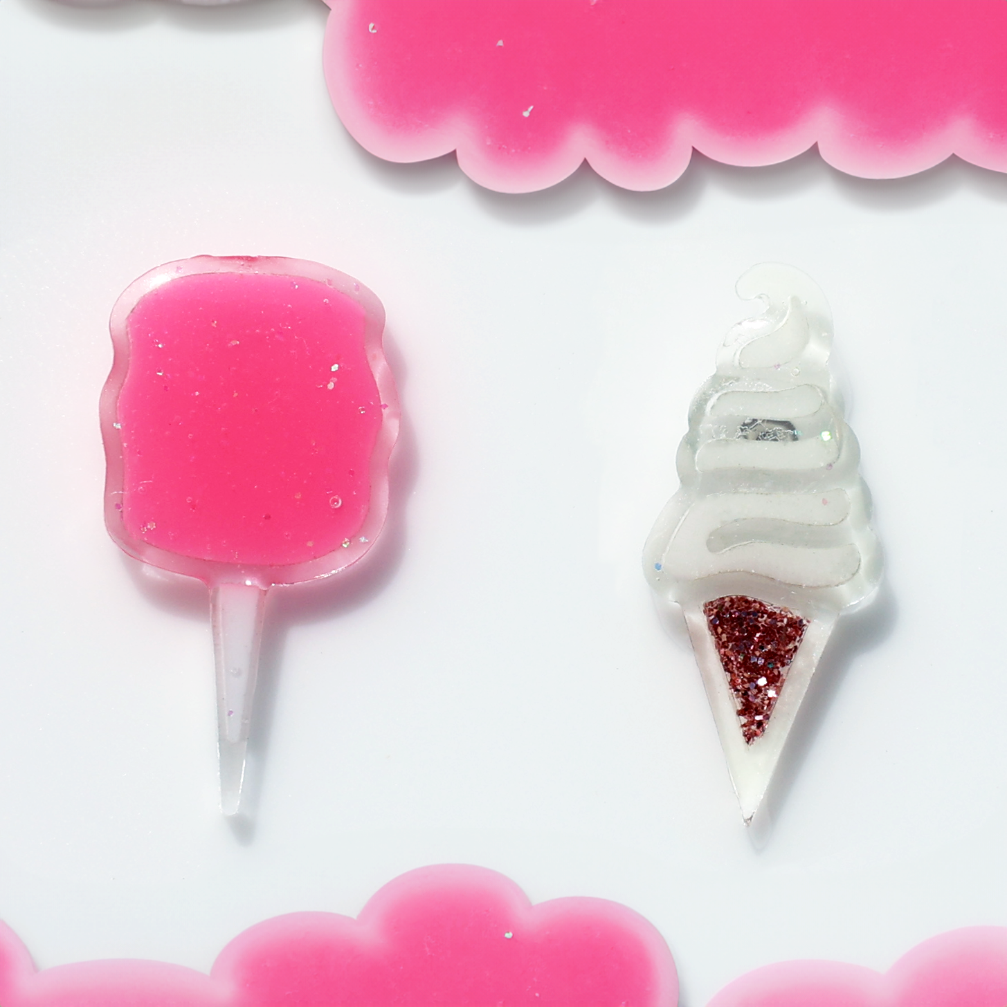PINK COTTON CANDY & ICE CREAM SWIRL EAR CANDY