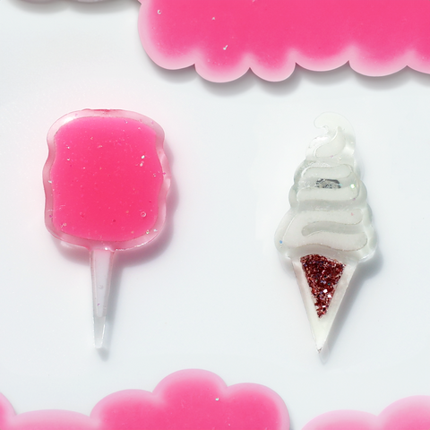 PINK COTTON CANDY & ICE CREAM SWIRL EAR CANDY