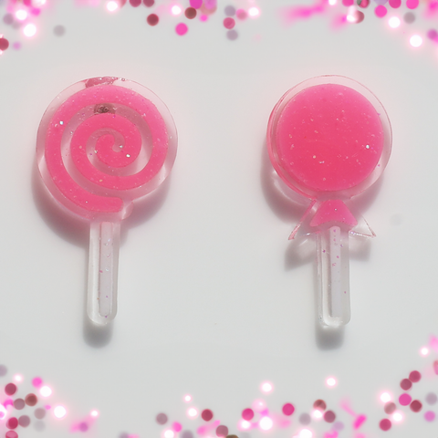 PINK WRAPPED & SPIRAL LOLLIPOP EAR CANDY