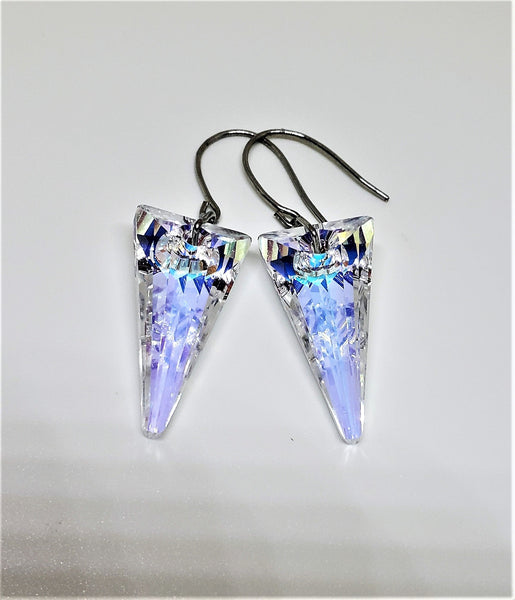 LARGE CRYSTAL ICE PICK EARRINGS