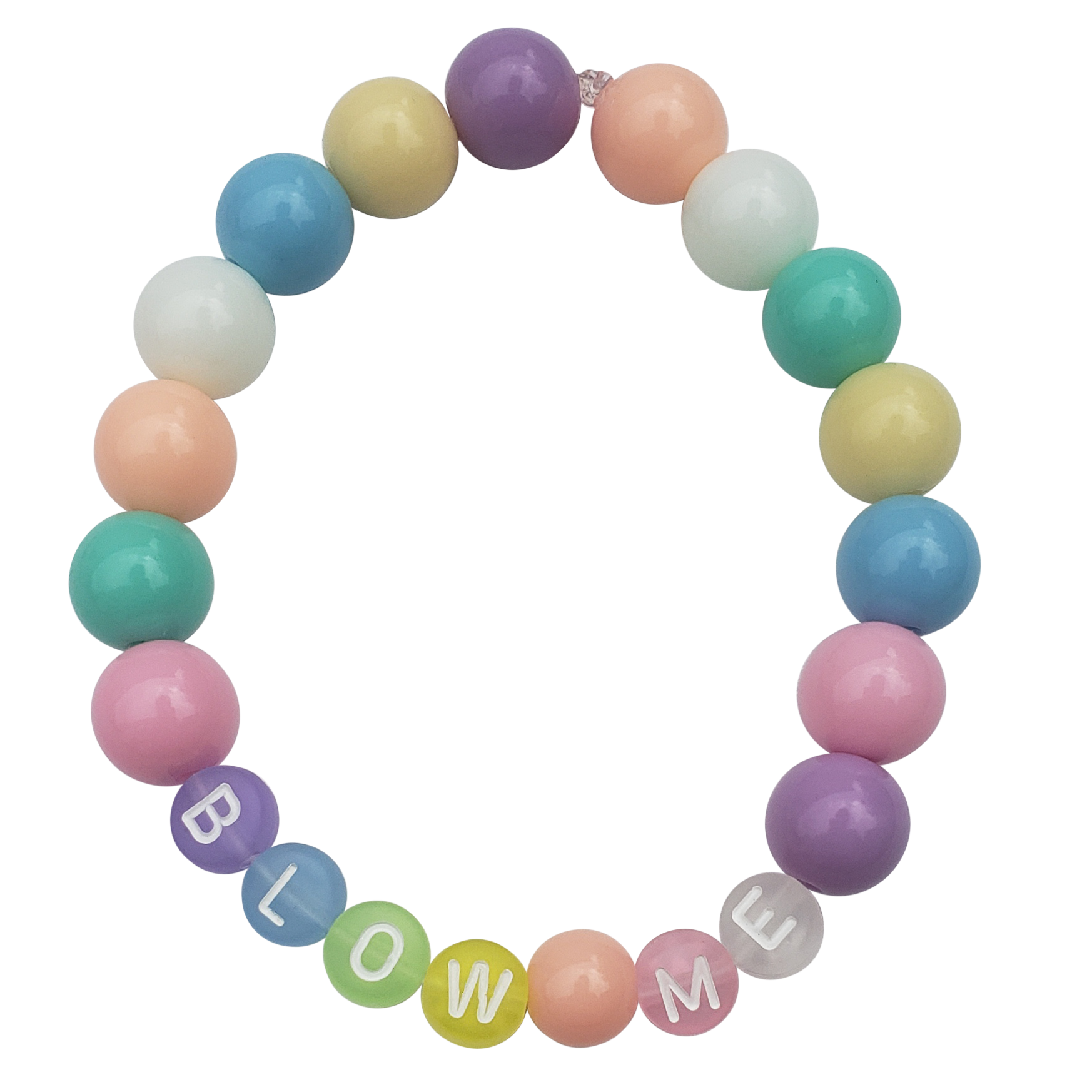 RAINBOW BUBBLEGUM KANDI BRACELET