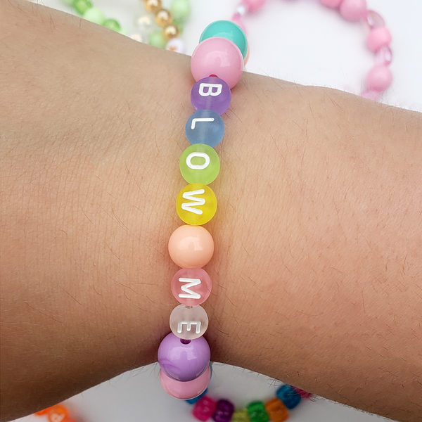 RAINBOW BUBBLEGUM KANDI BRACELET