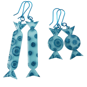 LIGHT BLUE GLAM CANDY EARRINGS