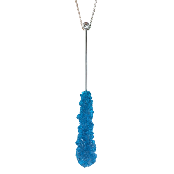 CERULEAN ROCK CANDY SWIZZLE STICK NECKLACE