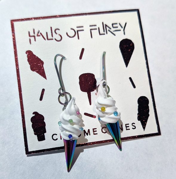 VANILLA CHROME CONE EARRINGS