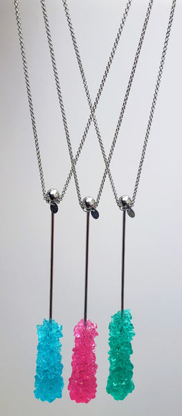 WILD BERRY ROCK CANDY SWIZZLE STICK NECKLACE