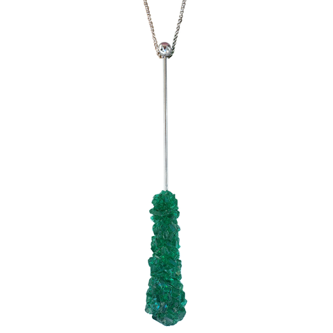 EMERALD ROCK CANDY SWIZZLE STICK NECKLACE