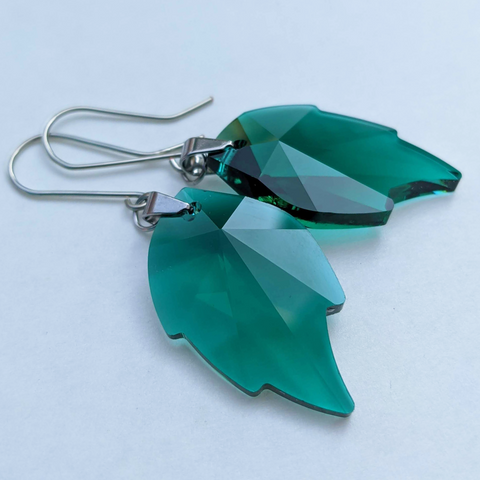 GREEN HARVEST LEAF EARRINGS