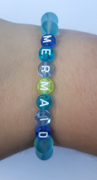 BLUE MERMAID KANDI BRACELET