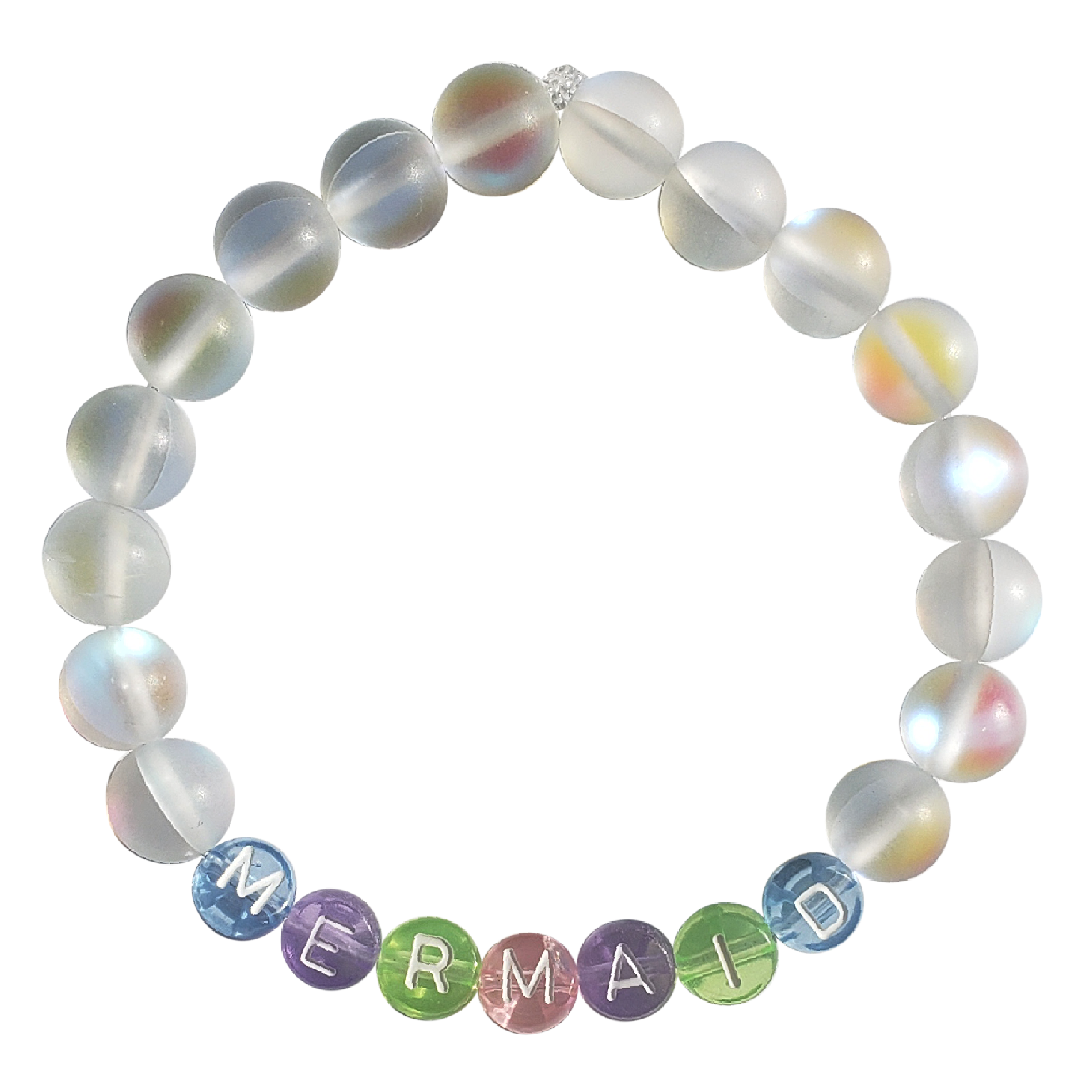 WHITE MERMAID KANDI BRACELET