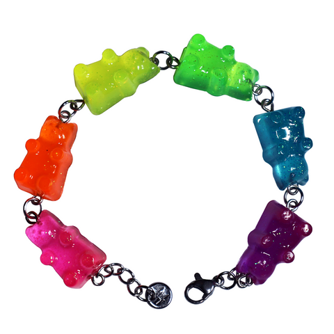 NEON RAINBOW GUMMY BEAR BRACELET