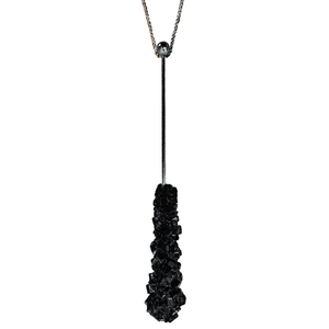 ONYX ROCK CANDY SWIZZLE STICK NECKLACE