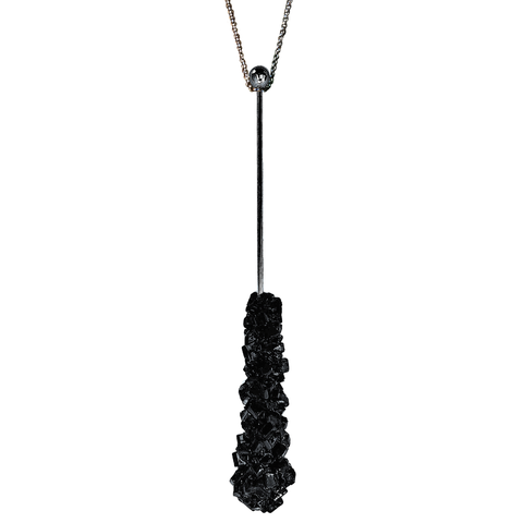 ONYX ROCK CANDY SWIZZLE STICK NECKLACE