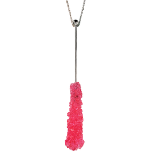 PINK LEMONADE ROCK CANDY SWIZZLE STICK NECKLACE