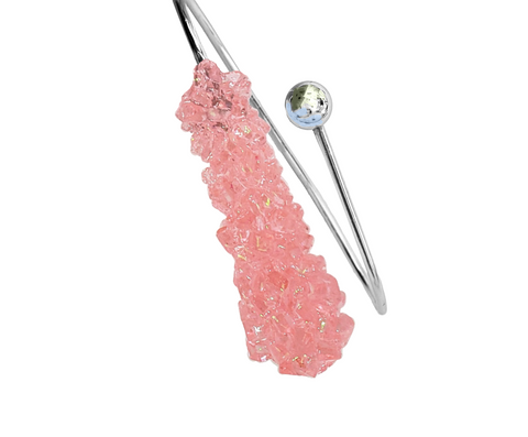 PEACH ROCK CANDY PALM CUFF