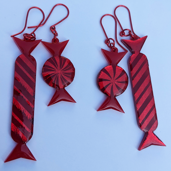 RED GLAM CANDY EARRINGS
