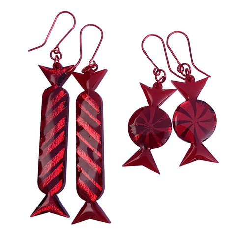 RED GLAM CANDY EARRINGS