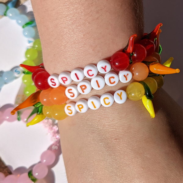 YELLOW SPICY KANDI BRACELET