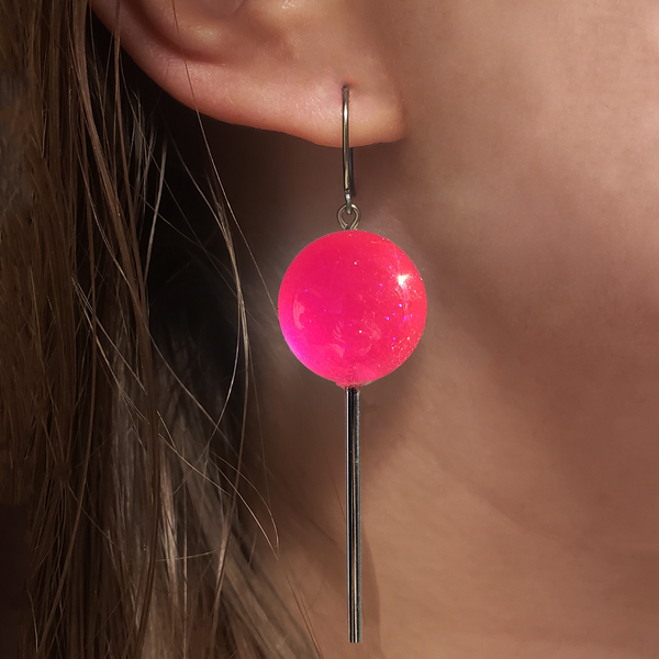 STRAWBERRY JAWBREAKER LOLLIPOP EARRINGS