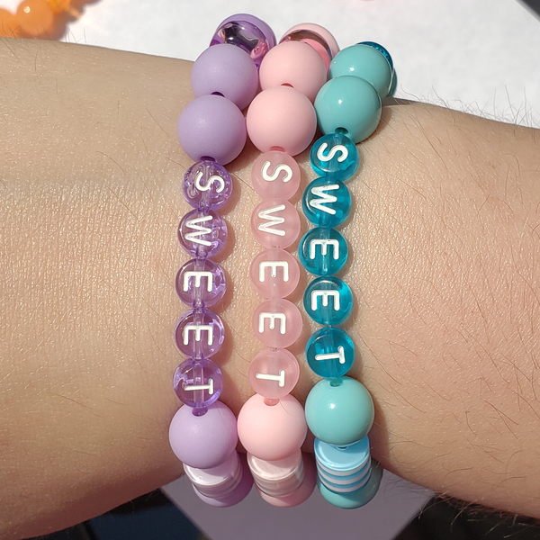 BLUE SWEET KANDI BRACELET