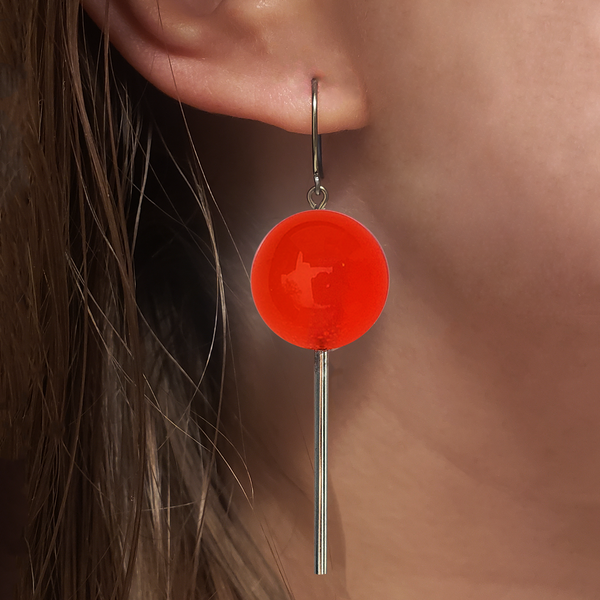 WATERMELON JAWBREAKER LOLLIPOP EARRINGS