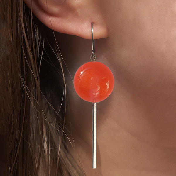 WATERMELON JAWBREAKER LOLLIPOP EARRINGS