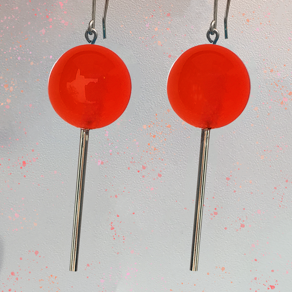 WATERMELON JAWBREAKER LOLLIPOP EARRINGS