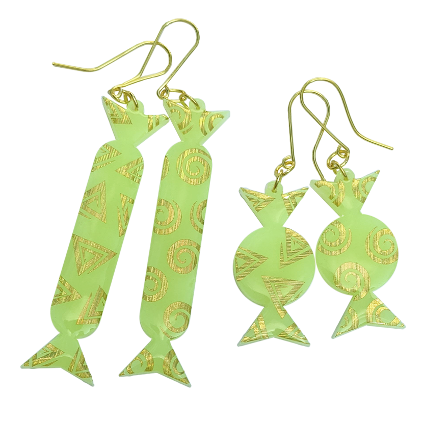YELLOW GLAM CANDY EARRINGS