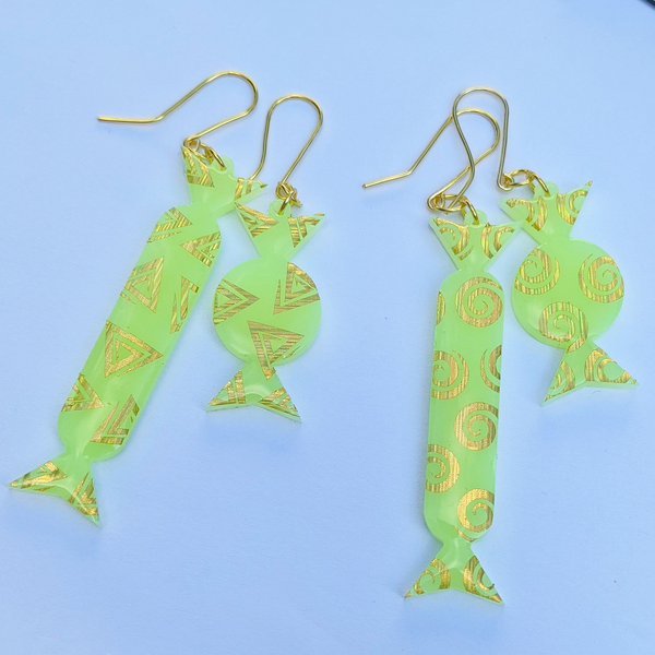 YELLOW GLAM CANDY EARRINGS