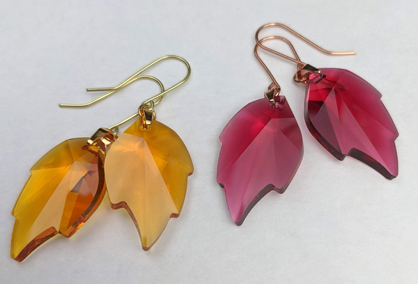 YELLOW HARVEST LEAF EARRINGS