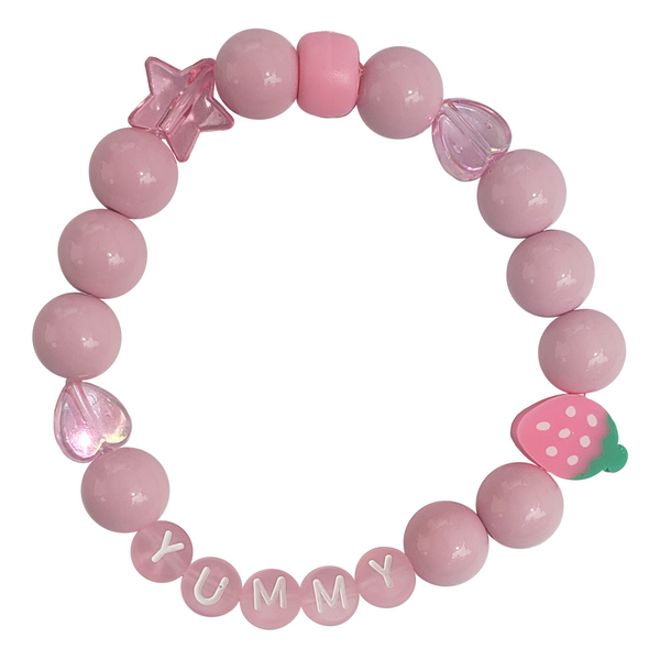 PINK YUMMY BUBBLEGUM KANDI BRACELET