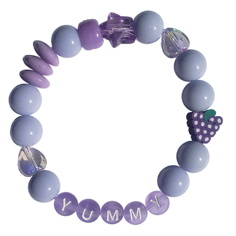 PURPLE YUMMY BUBBLEGUM KANDI BRACELET