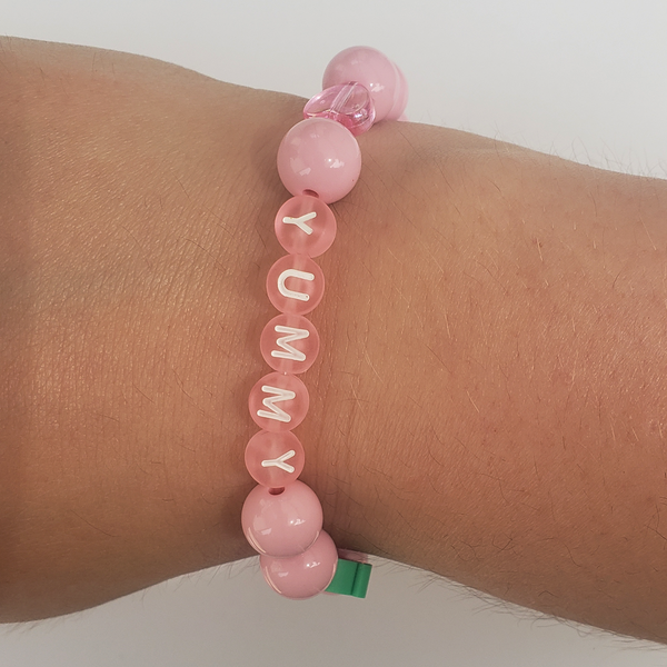 PINK YUMMY BUBBLEGUM KANDI BRACELET