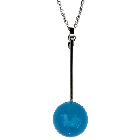 BLUE RASPBERRY JAWBREAKER LOLLIPOP NECKLACE