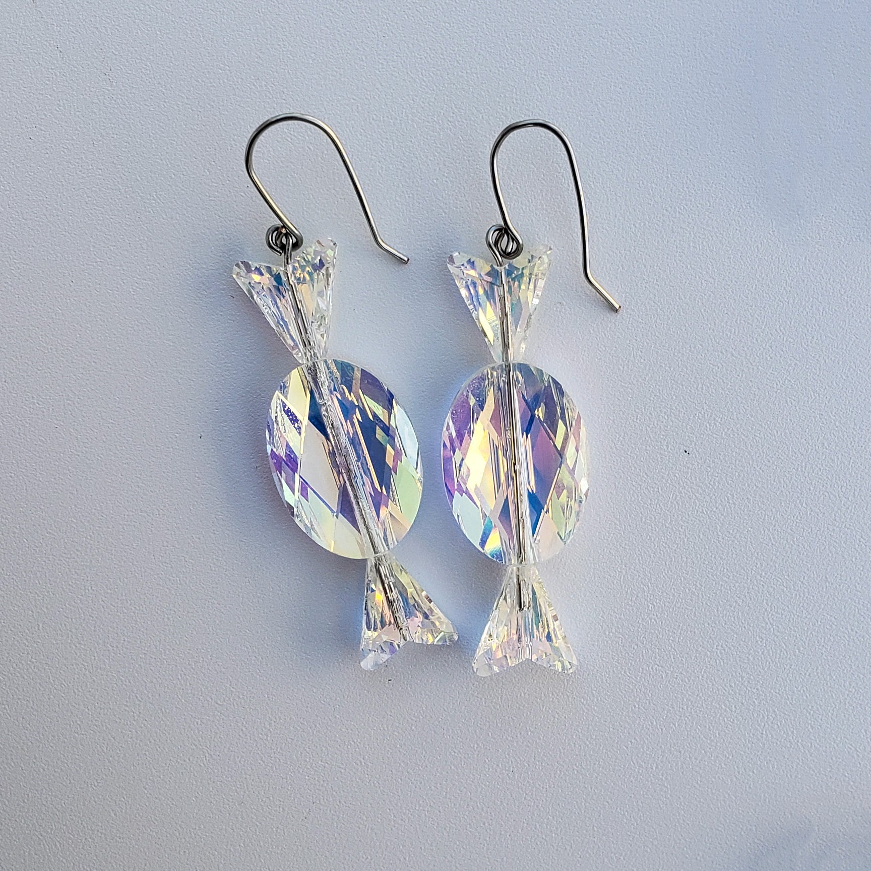 FROZEN CRYSTAL OVAL CANDY EARRINGS