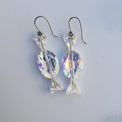 FROZEN CRYSTAL OVAL CANDY EARRINGS