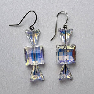 FROZEN CRYSTAL SQUARE CANDY EARRINGS