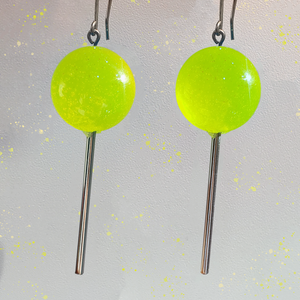 LEMON DROP JAWBREAKER LOLLIPOP EARRINGS