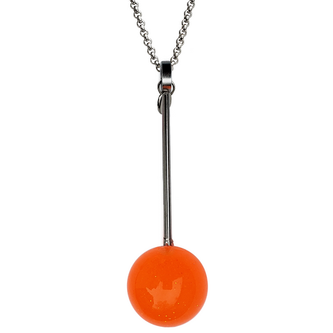 ORANGE SODA JAWBREAKER LOLLIPOP NECKLACE